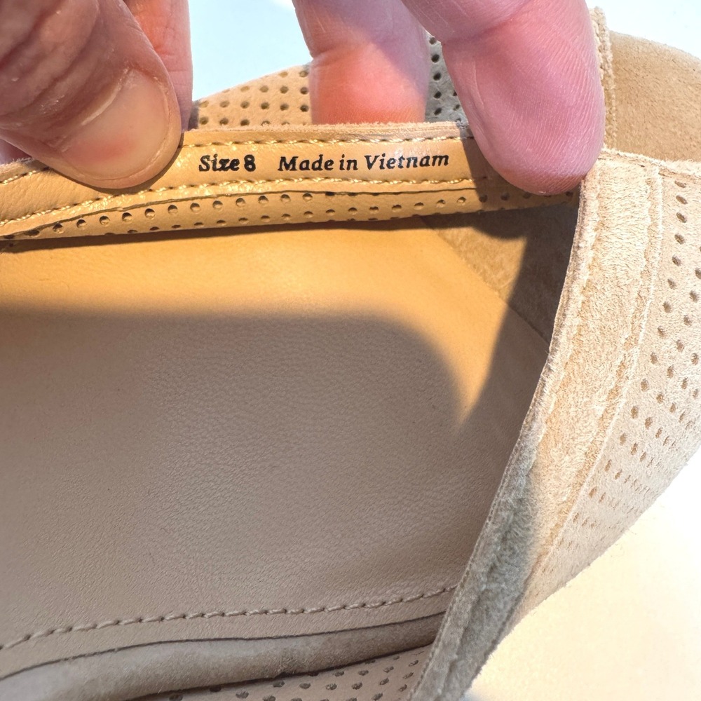 Steve Madden Sydnee Tan Suede Espadrille Wedge Sandals Sz 8 Cottagecore Boho - Picture 7 of 8